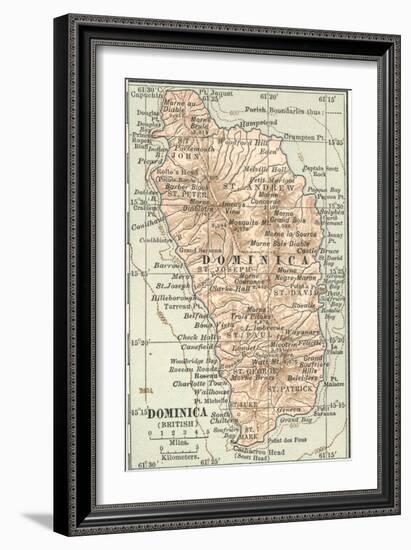 Plate 118. Inset Map of Dominica (British)-Encyclopaedia Britannica-Framed Art Print