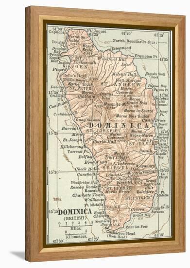 Plate 118. Inset Map of Dominica (British)-Encyclopaedia Britannica-Framed Stretched Canvas