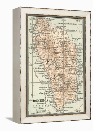 Plate 118. Inset Map of Dominica (British)-Encyclopaedia Britannica-Framed Stretched Canvas