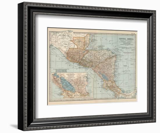 Plate 120. Map of Central America. Guatemala-Encyclopaedia Britannica-Framed Premium Giclee Print
