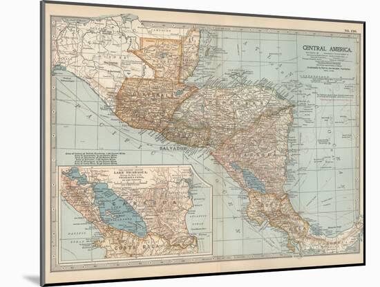 Plate 120. Map of Central America. Guatemala-Encyclopaedia Britannica-Mounted Art Print