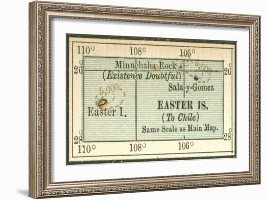 Plate 121. Inset Map of Easter Islands-Encyclopaedia Britannica-Framed Art Print