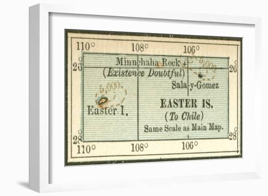 Plate 121. Inset Map of Easter Islands-Encyclopaedia Britannica-Framed Art Print