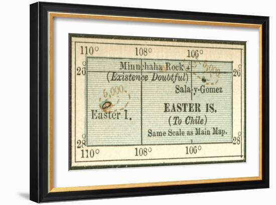 Plate 121. Inset Map of Easter Islands-Encyclopaedia Britannica-Framed Art Print