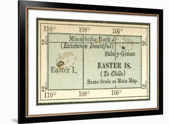 Plate 121. Inset Map of Easter Islands-Encyclopaedia Britannica-Framed Art Print