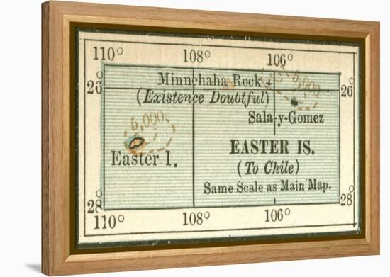 Plate 121. Inset Map of Easter Islands-Encyclopaedia Britannica-Framed Stretched Canvas