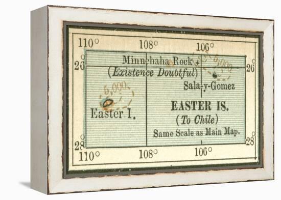 Plate 121. Inset Map of Easter Islands-Encyclopaedia Britannica-Framed Stretched Canvas