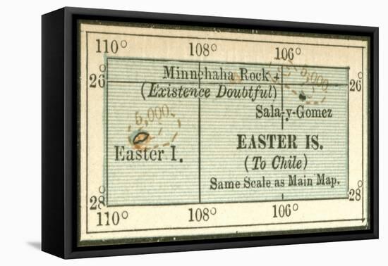 Plate 121. Inset Map of Easter Islands-Encyclopaedia Britannica-Framed Stretched Canvas