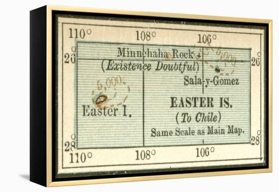 Plate 121. Inset Map of Easter Islands-Encyclopaedia Britannica-Framed Stretched Canvas