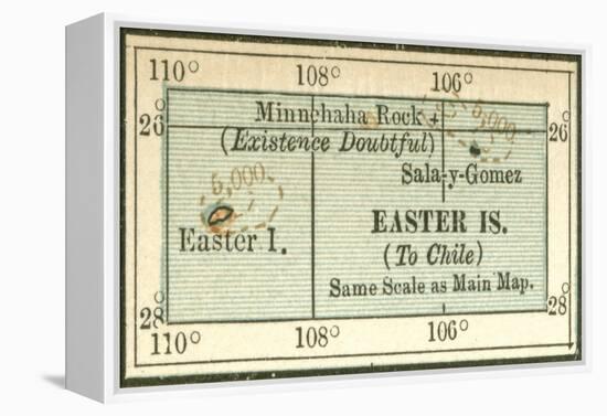 Plate 121. Inset Map of Easter Islands-Encyclopaedia Britannica-Framed Stretched Canvas