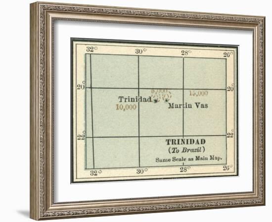 Plate 121. Inset Map of Trinidad and Martin Vas-Encyclopaedia Britannica-Framed Art Print