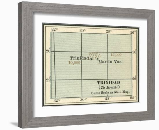 Plate 121. Inset Map of Trinidad and Martin Vas-Encyclopaedia Britannica-Framed Art Print