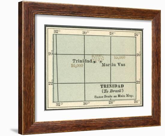 Plate 121. Inset Map of Trinidad and Martin Vas-Encyclopaedia Britannica-Framed Art Print