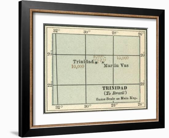 Plate 121. Inset Map of Trinidad and Martin Vas-Encyclopaedia Britannica-Framed Art Print