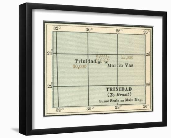 Plate 121. Inset Map of Trinidad and Martin Vas-Encyclopaedia Britannica-Framed Art Print