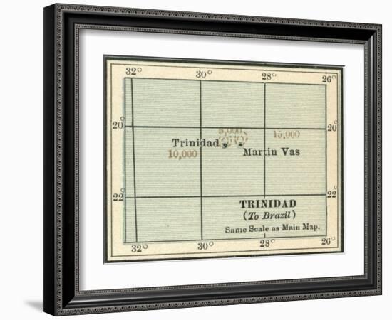 Plate 121. Inset Map of Trinidad and Martin Vas-Encyclopaedia Britannica-Framed Art Print