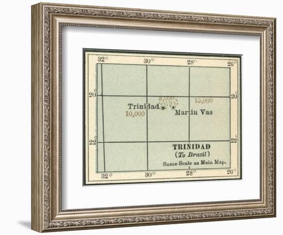 Plate 121. Inset Map of Trinidad and Martin Vas-Encyclopaedia Britannica-Framed Art Print
