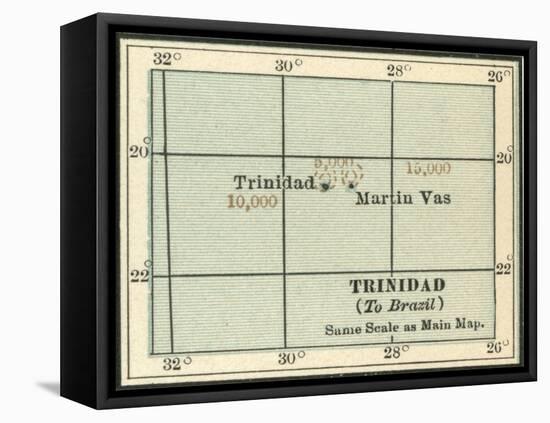 Plate 121. Inset Map of Trinidad and Martin Vas-Encyclopaedia Britannica-Framed Stretched Canvas