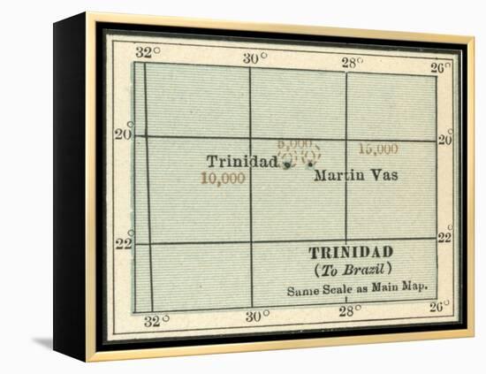 Plate 121. Inset Map of Trinidad and Martin Vas-Encyclopaedia Britannica-Framed Stretched Canvas