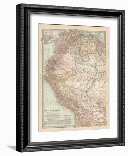 Plate 122. Map of South America-Encyclopaedia Britannica-Framed Art Print