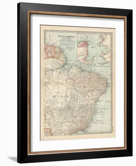 Plate 123. Map of South America-Encyclopaedia Britannica-Framed Art Print