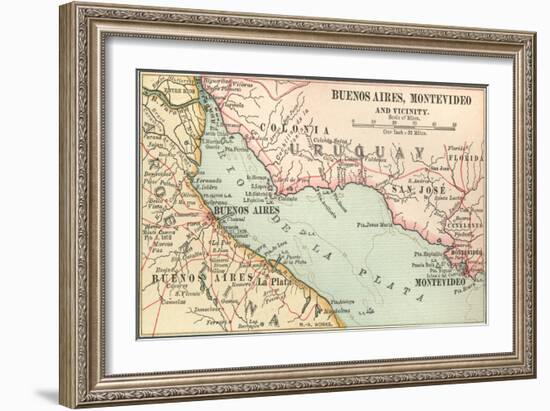 Plate 124. Inset Map of Buenos Aires-Encyclopaedia Britannica-Framed Art Print