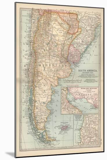 Plate 124. Map of South America-Encyclopaedia Britannica-Mounted Art Print