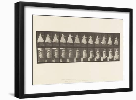 Plate 134.Descending Stairs, with Basin in Hands, 1885 (Collotype on Paper)-Eadweard Muybridge-Framed Giclee Print