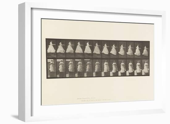 Plate 134.Descending Stairs, with Basin in Hands, 1885 (Collotype on Paper)-Eadweard Muybridge-Framed Giclee Print