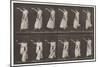 Plate 135.Descending Stairs and Turning Lamp in right Hand, 1885 (Collotype on Paper)-Eadweard Muybridge-Mounted Giclee Print