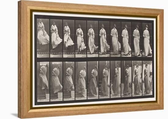 Plate 142. Descending Stairs, Turning Dress Caught, 1885 (Collotype on Paper)-Eadweard Muybridge-Framed Premier Image Canvas