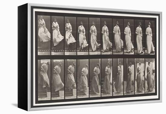 Plate 142. Descending Stairs, Turning Dress Caught, 1885 (Collotype on Paper)-Eadweard Muybridge-Framed Premier Image Canvas