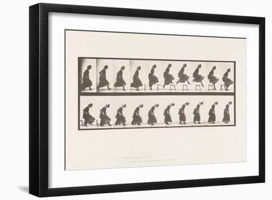 Plate 156. Jumping; Running Straight High Jump, 1885 (Collotype on Paper)-Eadweard Muybridge-Framed Giclee Print