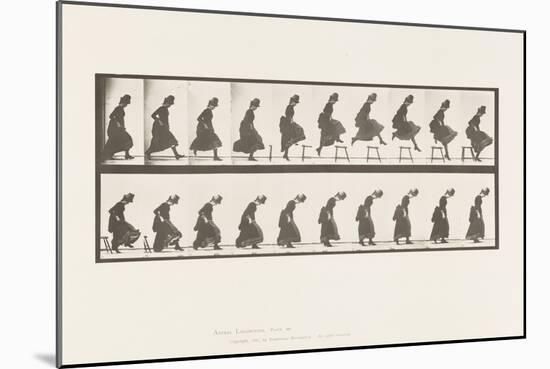 Plate 156. Jumping; Running Straight High Jump, 1885 (Collotype on Paper)-Eadweard Muybridge-Mounted Giclee Print