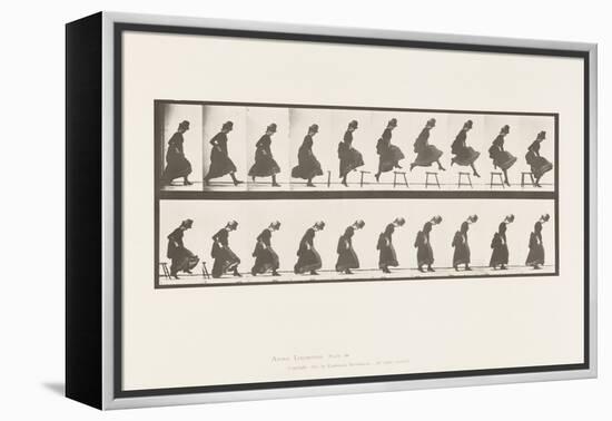 Plate 156. Jumping; Running Straight High Jump, 1885 (Collotype on Paper)-Eadweard Muybridge-Framed Premier Image Canvas