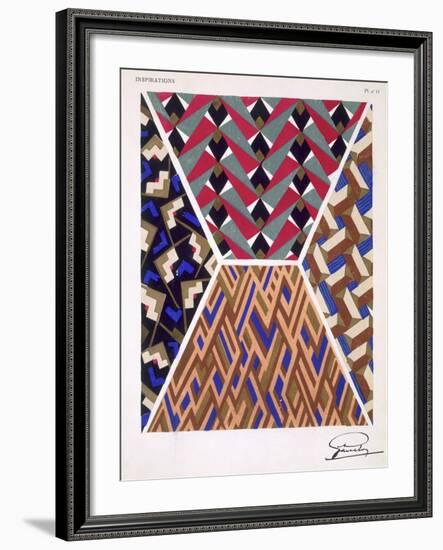 Plate 17, from 'Inspirations', Published Paris, 1930S (Colour Litho)-Gandy-Framed Giclee Print