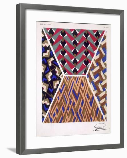 Plate 17, from 'Inspirations', Published Paris, 1930S (Colour Litho)-Gandy-Framed Giclee Print