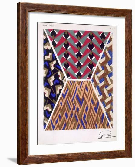 Plate 17, from 'Inspirations', Published Paris, 1930S (Colour Litho)-Gandy-Framed Giclee Print