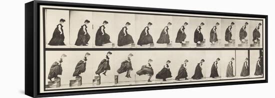 Plate 173. Ascending Steps and Jumping Off, 1885 (Collotype on Paper)-Eadweard Muybridge-Framed Premier Image Canvas