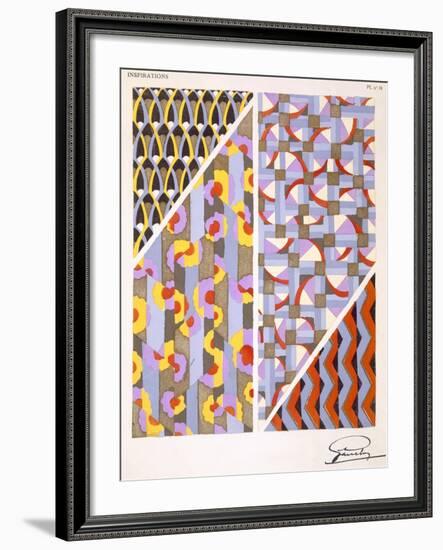 Plate 18, from 'Inspirations', Published Paris, 1930S (Colour Litho)-Gandy-Framed Giclee Print