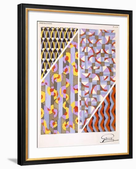 Plate 18, from 'Inspirations', Published Paris, 1930S (Colour Litho)-Gandy-Framed Giclee Print