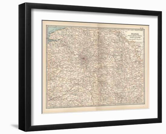 Plate 19. Map of France-Encyclopaedia Britannica-Framed Art Print