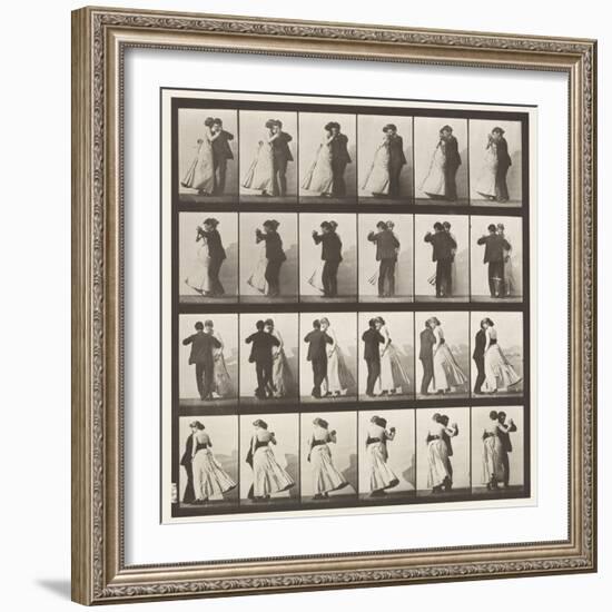 Plate 197. Dancing Waltz, Two Models, 1885 (Collotype on Paper)-Eadweard Muybridge-Framed Giclee Print