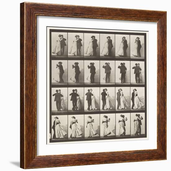 Plate 197. Dancing Waltz, Two Models, 1885 (Collotype on Paper)-Eadweard Muybridge-Framed Giclee Print