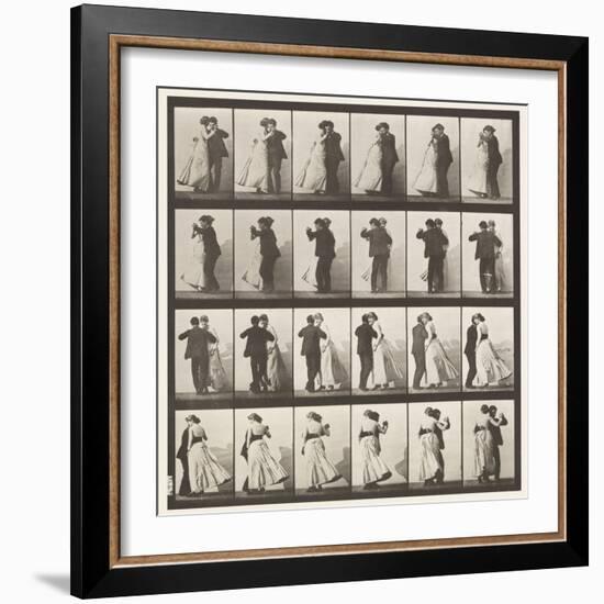 Plate 197. Dancing Waltz, Two Models, 1885 (Collotype on Paper)-Eadweard Muybridge-Framed Giclee Print