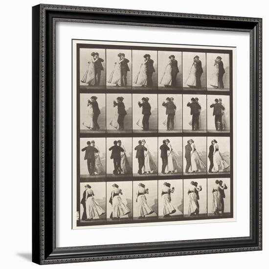 Plate 197. Dancing Waltz, Two Models, 1885 (Collotype on Paper)-Eadweard Muybridge-Framed Giclee Print