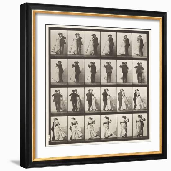 Plate 197. Dancing Waltz, Two Models, 1885 (Collotype on Paper)-Eadweard Muybridge-Framed Giclee Print