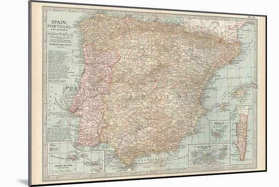 Plate 20. Map of Spain-Encyclopaedia Britannica-Mounted Art Print
