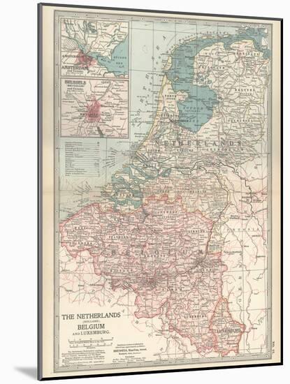 Plate 21. Map of the Netherlands (Holland)-Encyclopaedia Britannica-Mounted Art Print