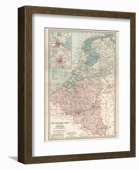 Plate 21. Map of the Netherlands (Holland)-Encyclopaedia Britannica-Framed Premium Giclee Print